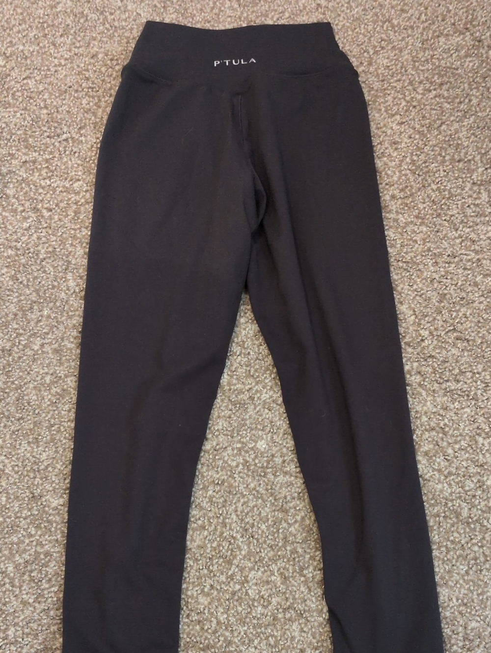 P'tula Black No Front Seam Leggings Size Medium